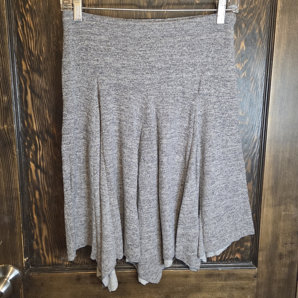 Y2k Forever 21 Heather Gray A-Line Asymmetrical Flowy Skirt Sz M